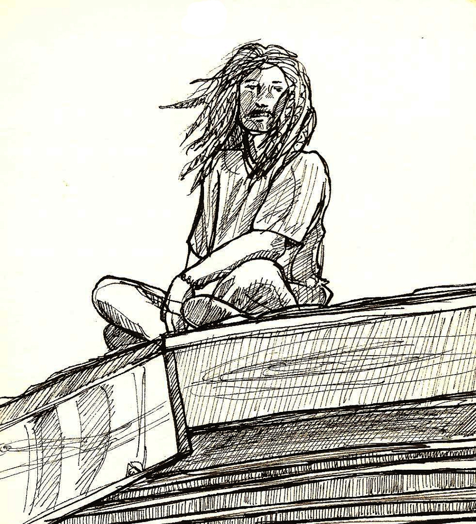 Benji on the roof
